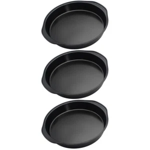 Set of 3 Kuchenform Aus Kohlenstoffstahl Pizzastein Für Den Ofen Pizzapfannen - Bild 1 von 12