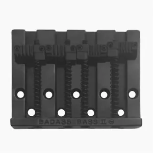 NUEVO Puente de Bajo de 4 Cuerdas Leo Quan Badass II para Bajo Fender P/J - NEGRO - Imagen 1 de 1