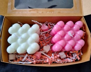 Candle Gift Set, White And Pink Heart Bubble Candle, Candle, Mother's Day Gift - Picture 1 of 2