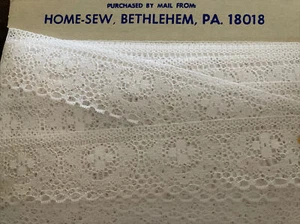 Vintage Lace Made by Home-Sew, Bethlehem, PA - 25 Yards; White - Picture 1 of 2