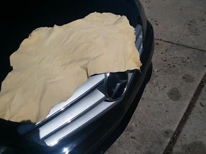 NEW 2 Natural Oil Tanned Leather Chamois Approx 30 INCHS x 12 INCHES...MADE USA - Picture 1 of 4