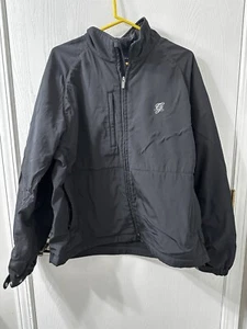 Oxford Golf Men’s Large Jacket Full Zip Double Zipper Black - Picture 1 of 9