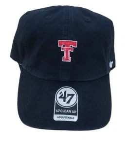 TEXAS TECH RED RAIDERS 47 BRAND CLEAN UP BASE RUNNER ADJUSTABLE STRAPBACK HAT - Picture 1 of 3