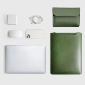 13 14 15 16 inch Laptop Sleeve Case PU Leather Tablet Storage Case - Bild 1 von 11