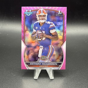 2022 Bowman Chrome University Anthony Richardson Pink Refractor FIRST BOWMAN