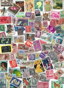 Weltweit - 200 Briefmarken 50% beschädigt..................23P.........D-507 - Bild 1 von 2