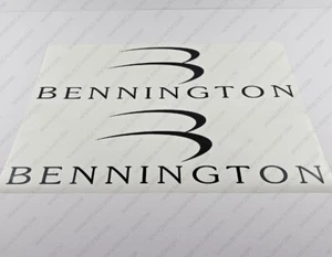 BENNINGTON BOAT LOGO BLACK DECALS STICKERS Set of 2 22" LONG - Picture 1 of 5