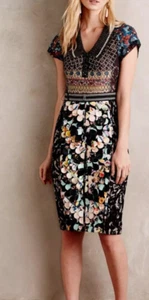 ANTHROPOLOGIE Margot Pencil Beguile BYRON LARS Multi-Color Coquette Dress - Picture 1 of 18