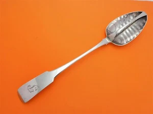 Handsome IRISH SILVER STRAINING SPOON, Dublin 1810 John Power antique strainer - Picture 1 of 6