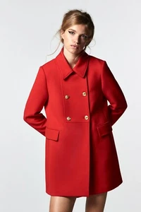 ZARA WOMAN NEW BUTTONED TAILORED COAT SIZE M UK 10 - Picture 1 of 17