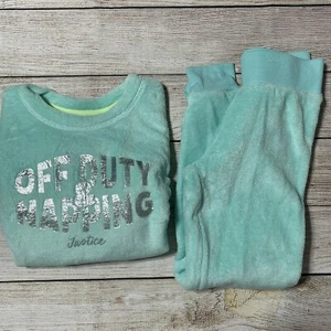 Justice Girls 2 Piece Fleece Pajama Set Size S (7-8). NWT! Fall/Winter, Soft - Picture 1 of 8