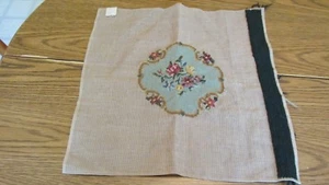 Vintage Needlepoint Cover- started - Picture 1 of 1