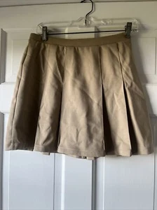 NEW Lands End Girls Center Box Pleat Skirt Khaki SIZE 16, 13-14 Years Uniform - Picture 1 of 6