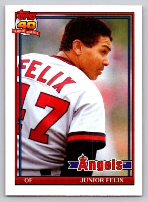 #40T Junior Felix California Angels 1991 Topps Traded - Image 1 of 2
