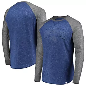 Minnesota Timberwolves Mens Blue Twisted Stripe Long Sleeve Shirt (Small) - Picture 1 of 4