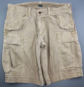 Men's Polo Ralph Lauren Cargo Shorts Flap Pockets Brown Cotton Sz 34 (Msr 35x10) - Picture 1 of 12