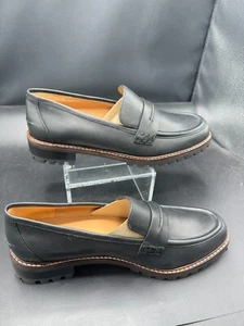 Madewell Corinne Lugsole Loafer True Black Women's Size 9 NE526 NEW Preppy - Picture 1 of 11