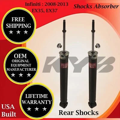 KYB Genuine OEM Rear Shocks For 2008-2013 Infiniti EX35 EX37 Lifetime Warranty - Image 1 of 4