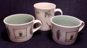 Pfaltzgraff Naturewood Coffee Mug & Flat Cup 3 Pc Set Vintage USA - Picture 1 of 5