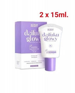 2x Deesay sunscreen Daifuku Glowy Soft Skin & Matte Waterproof SPF50 PA+++ 15ml - Picture 1 of 8