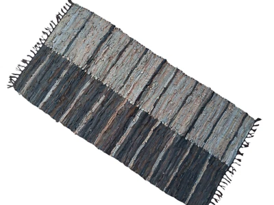 Tapete de couro para lareira, tapete resistente ao fogo, LINHAS BEGE MARROM - Imagem 1 de 4