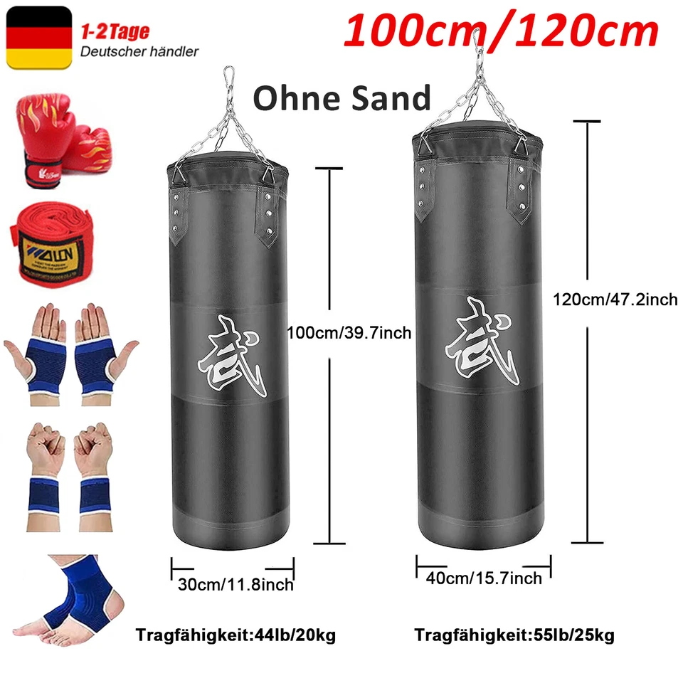 Boxsack Set 20/25kg Boxhandschuhen Gefüllt Punching Training Bag mit Handschuhe - Bild 1 von 4