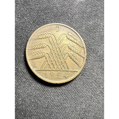 1924-J GERMANY 10 REICHSPFENNIG Harder Date Z3470 - Image 1 of 2