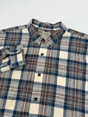 L.L. Bean Men's Plaid Slim Fit Button Up Flannel Button Up Shirt Size XXL - Image 1 of 4