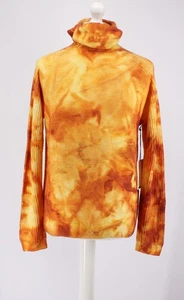 HOLDEN BALACLAVA SWEATER JUMPER WOOL MENS UK M ORANGE/RED TIE DYE RRP £265 IR - Picture 1 of 5