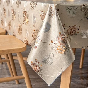 Heavy Duty Vinyl Tablecloths with Peony Waterproof Oil-Proof PVC Table Cloth ... - Picture 1 of 8