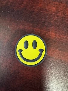 Black and Yellow Happy Face CROC shoe Charm - Picture 1 of 1