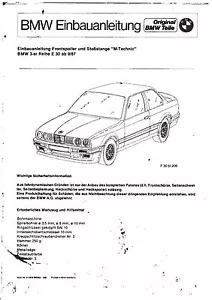 BMW E30 EBA M Paket Einbauanleitung M Technik 2 - Picture 1 of 1