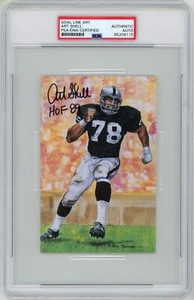 Art Shell Signed Goal Line Art Card GLAC w/ "HOF 89" PSA - Picture 1 of 2