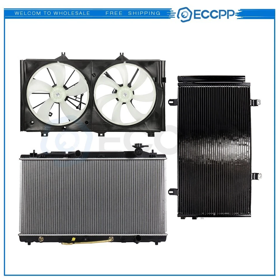 Electric Radiator Condenser Cooling Fan Kit For 2009 2010-2012 Toyota Venza Foto 1 de 4