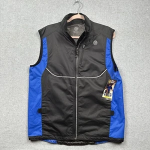 Golds Gym Vest Men’s Medium Blue Black Reflective Vtg New With Tags - Picture 1 of 8