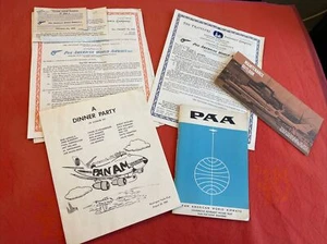 Pan American Airways executive emp. docs.+ maintenance booklet/retirement dinner - Picture 1 of 5