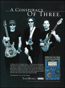 Steve Vai Joe Satriani John Petrucci Korg Procesador 2002 G3 Tour anuncio - Imagen 1 de 3