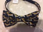 2 3 4 5 T Janie and Jack Navy Blue Yellow Basset Hound BOW TIE Toddler boy NWT 