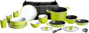 Juego de ollas Camping Brunner utensilios de cocina + vajilla de melamina JUNIPER MEPOBOX 16+9 - Imagen 1 de 1