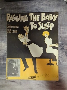 A 1912 Ragtime Sheet Music RAGGING THE BABY TO SLEEP by Lewis Muir - Picture 1 of 3