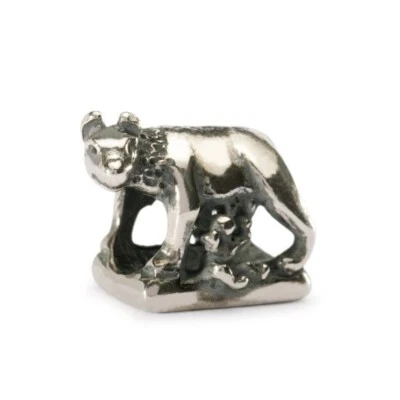 TROLLBEADS TAGBE-20019 World Tour Bead Romolo & Remo in Argento - Immagine 1 di 3