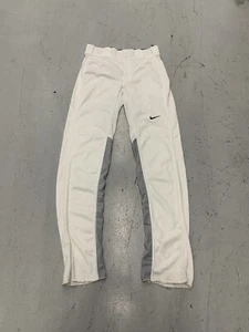 Nike Men's SMALL Vapor 1.0 Unhemmed Baseball Pants Baseball White MLB 636808 - Picture 1 of 7