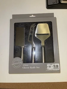ARTISANAL 3-PIECE CHEESE KNIFE SET~KITCHEN SUPPLY~BRAND NEW IN BOX - Picture 1 of 3