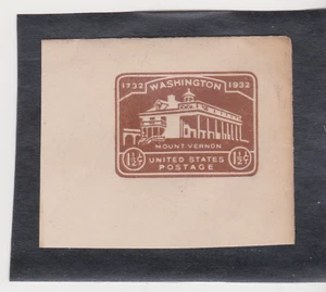 US Stamps  Scott # U524 Cut Square Full Corner Mount Vernon 1932 Mint NH - Picture 1 of 1