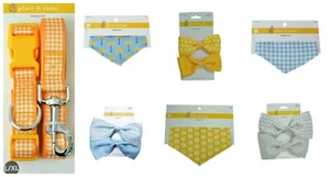 Time & Place 🐕 Dog Pet Collar & Leash Set 🐕 Bandanas 🐕 Bow Ties 🐕 You Choose - Picture 1 of 23