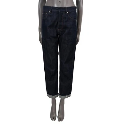70068 auth CHRISTIAN DIOR dark blue cotton denim BOYFRIEND Jeans Pants 36 XS - Image 1 of 4