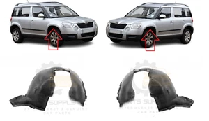 NUEVO PARA SKODA YETI (5L) 2009-2013 GUARDABARROS DELANTERO GUARDABARROS ARCO SALPICADURAS JUEGO DE PARES - Imagen 1 de 1