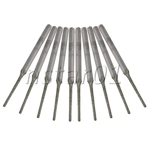 0,1 cm verlängerte diamantbeschichtete Bohrbits 10er Set silber - Bild 1 von 7