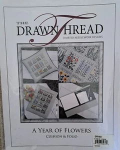 The Drawn Thread "A Year Of Flowers" - Cushion & Folio - Cross Stitch - Picture 1 of 2