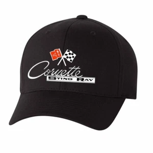 C2 Corvette Sting Ray Performance Flex Fit Black Hat - Picture 1 of 2